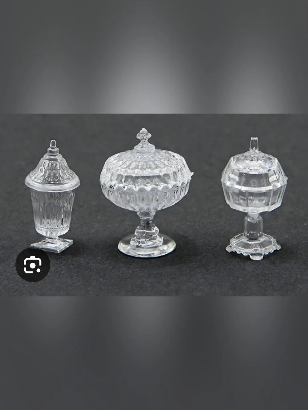 Vintage Chrysnbon Dollhouse Candydish Kit For 3 Dishes